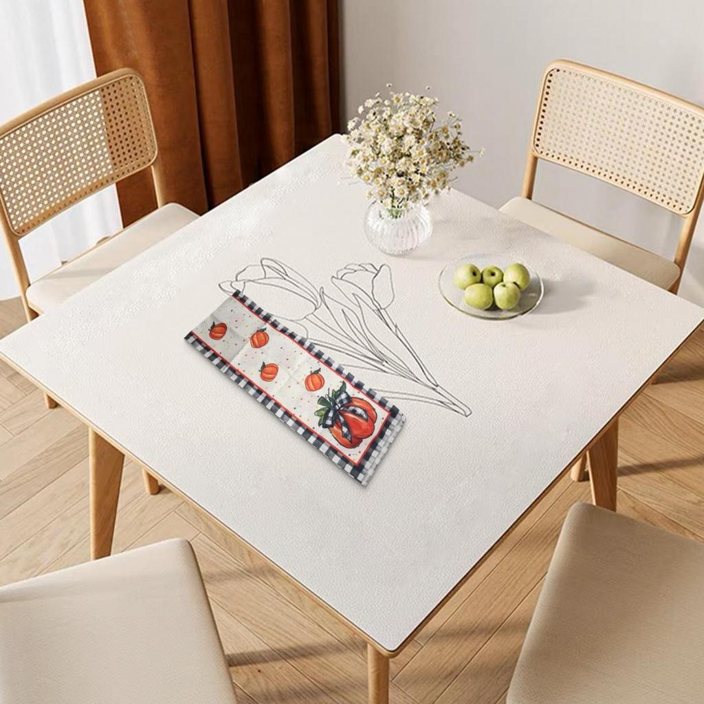 Pumpkin Maple Leaf Table Runner Autumn Tablecloth Fall Table Runner