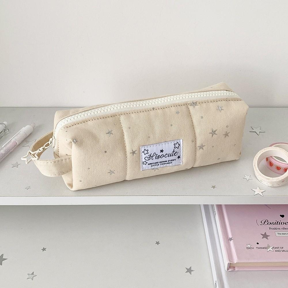 Y2k Star Dots Pencil Case Print Pencil Pouch Cosmetic Bag Korean Style Pen Bag Office