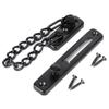 Stainless Steel Durable Anti Theft Chain Lock Safety Security Guard Door Lock Latch Home Hotel(Black )