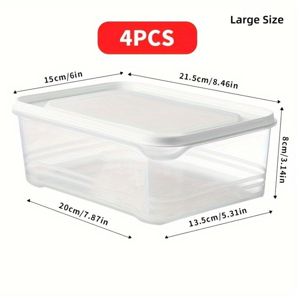 4/6 szt. Wielofunkcyjny, wielokrotnego użytku pojemnik do subpakowania, specjalny do lodówki, do zamrażania, do sortowania żywności, na mięso, owoce, warzywa