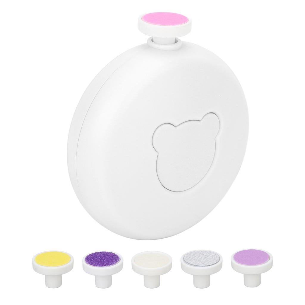 Electric Baby Nail Trimmer Nail File Tool Set Nail Clipper for Infant Baby with 6 Grinding Heads