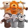Joyfy 6 Stück Kinder Handpuppe mit Mund Kleinkind Tier Plüschtier für Show Theater Kinder Geburtstagsgeschenke Osterkorb Füller