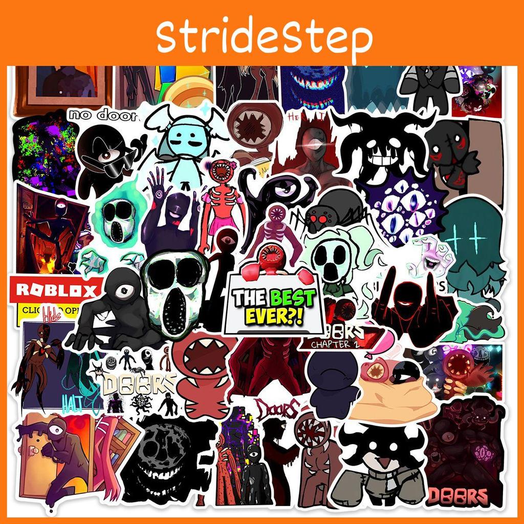 50pcs Waterproof Stickers With Doors Roblox Figure Perfect For Scrapbooking And Personalization