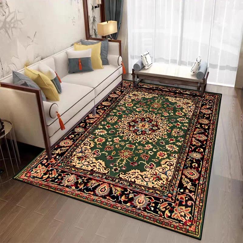 Red Persian Large Area Living Room Carpet Lounge Easy Clean Floor Mats Bedroom Non-slip Bedside Rugs Room Decor Classical Carpet