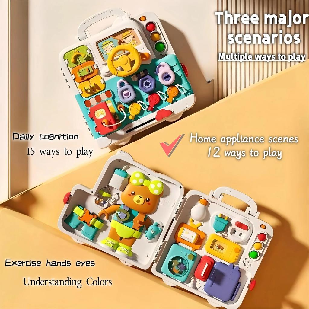 Baby Sensorisches Aktivitätsbrett Montessori Spielzeug Musik Lichter Schalter Multifunktional Reise Spiel Frühe Pädagogische Aktivitäten Spielzeug für Kinder