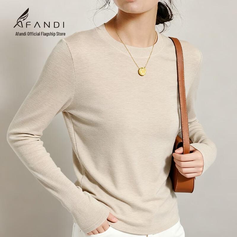 

Avandi Women s Modal Wool Blend Thermal Round Neck Base Layer L