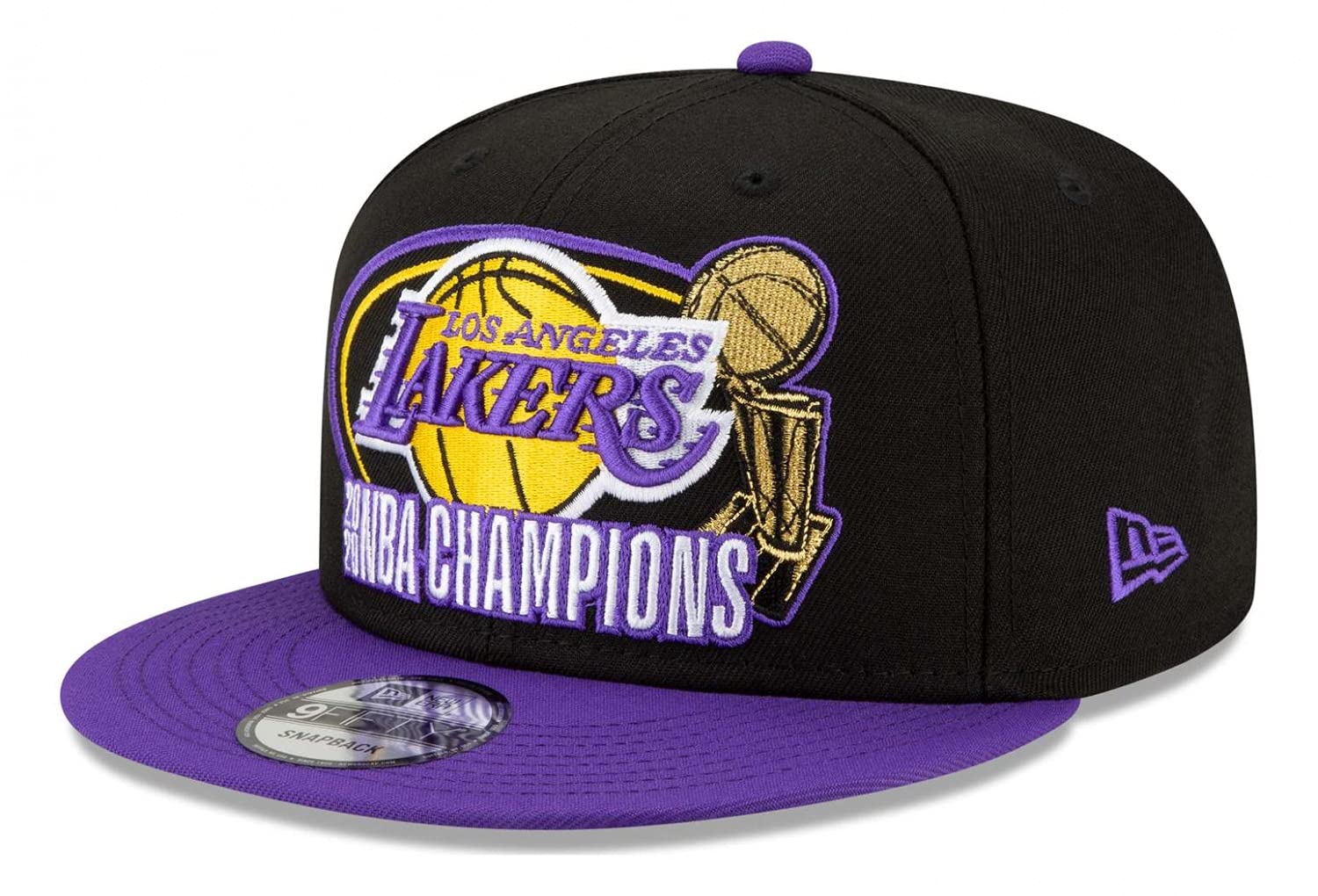 

New Era Los Angeles Lakers 9FIFTY Снэпбэк 2020 Чемпион НБА Трофей за титул в черном и одном размере фиолетовый, черно-фиолетовый,