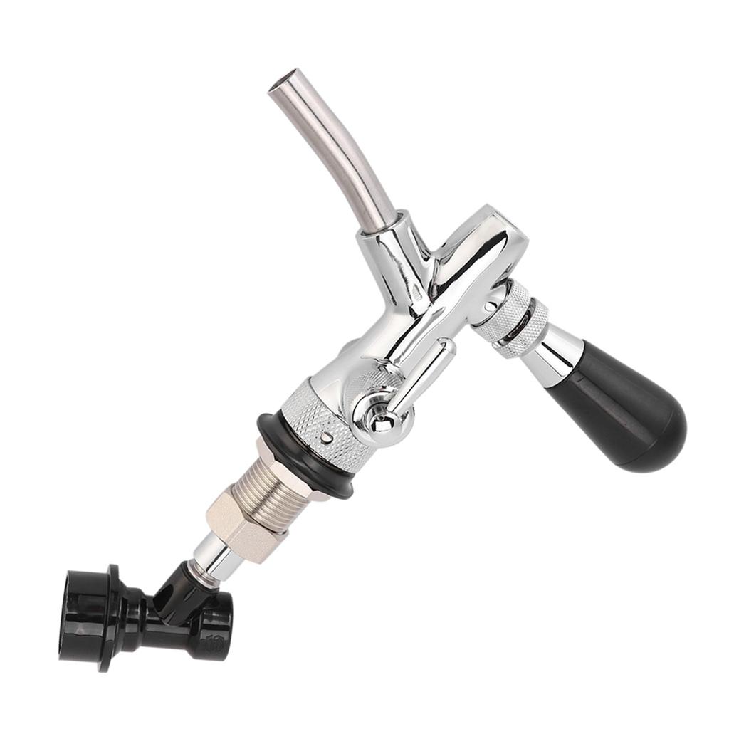 Adjustable Beer Tap Faucet Keg Beer Homebrewing Tap with Ball Lock Liquid Disconnect