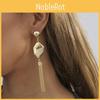 Elegant Geometric Tassel Long Earrings For Women 2023 Gold Fashion Jewelry