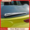 4Pcs ABS Chrome Car Rear Trunk Window Wiper Cover Windshield Trim for Hyundai Kona Kauai 2017 2018