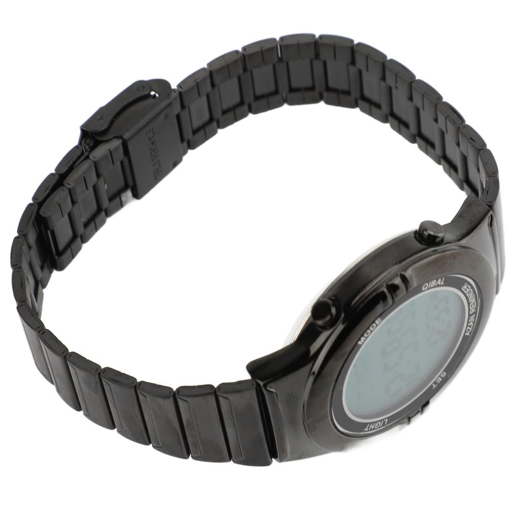 Men Multifunctional Electronic Watch Water Resistant Outdoor Sports Watch LED Digital Display Stainless Steel Wrist Watch for Men