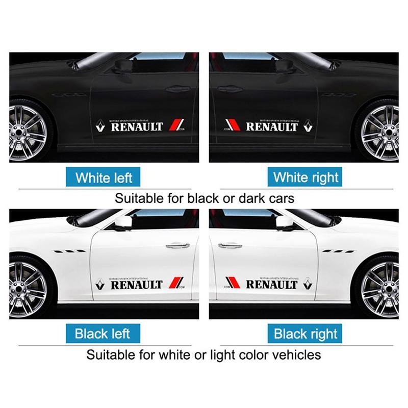 Car Styling Side Body Badge Emblem Decal Car Door Side Stripes Stickers for Renault Sport Duster Megane 2 3 Accessories S888