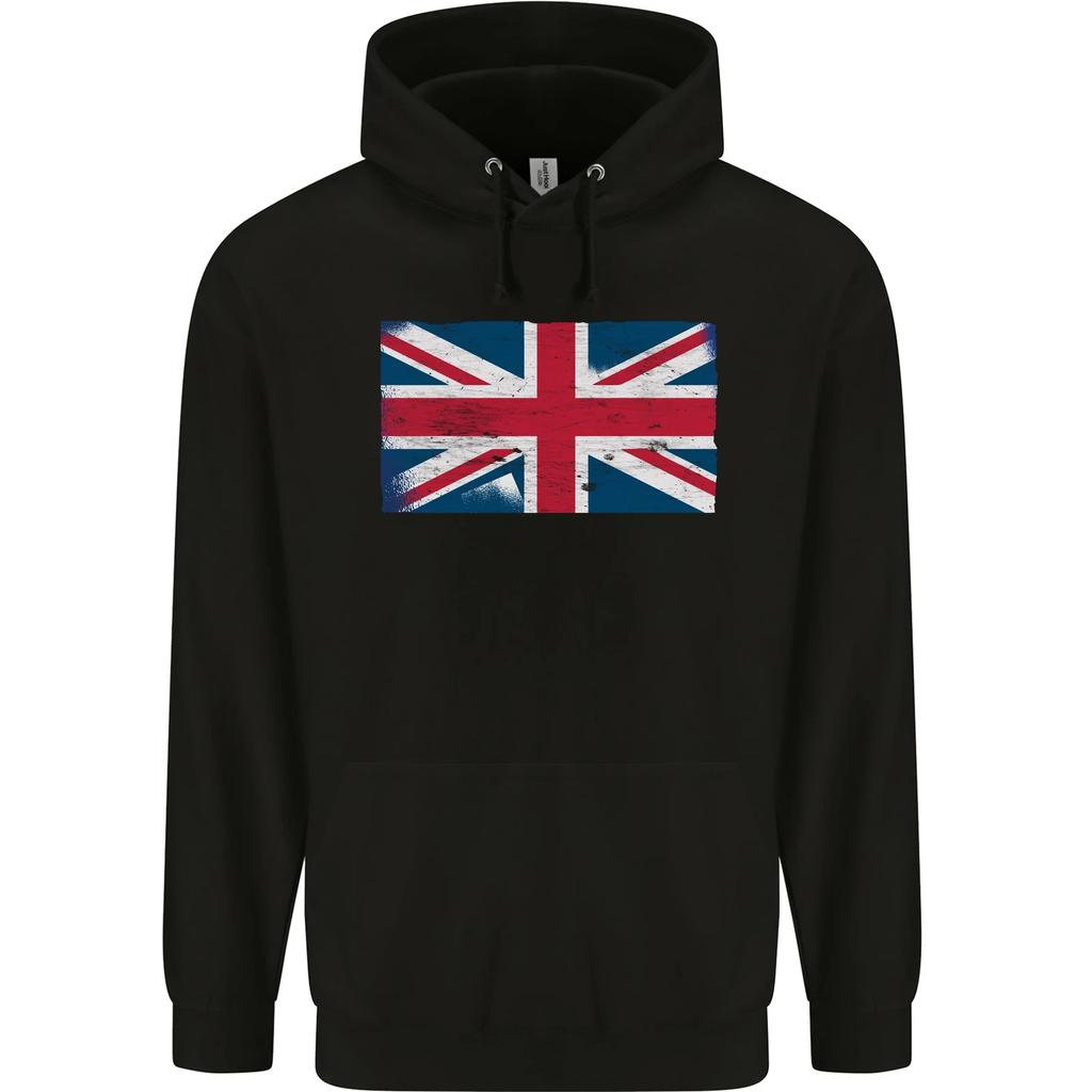 Distressed Union Jack Flag Great Britain Hoodie