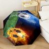 1PC Soccer Ball Flames Water Automatic Umbrella - Suitable Travel Outdoor Portable Umbrella Birthday Gift Daily Essentials