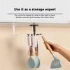 Multi Functional 1pc Hook Rotating 7-Claw Hook Kitchen Storage 360 Degree Bathroom Hook Household Hook No Punching Adhesive Hook