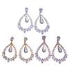 Luxurious Big Water Drop CZ Stone Earrings Sophisticated Women’s Dangle Earrings Accessory with Elegant Water Drop