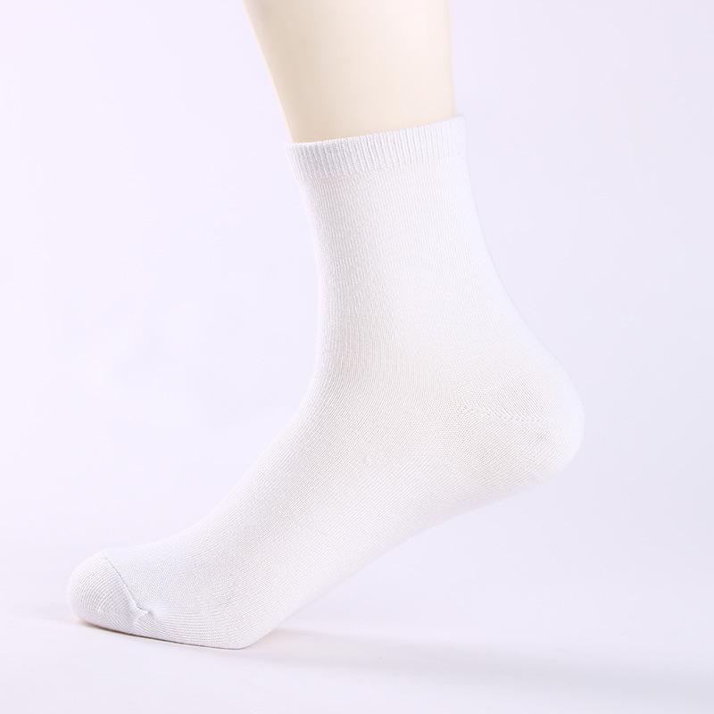 5 Pairs New Styles Men's Business Socks Knitting Cotton Socks Anti-Bacterial Breathable Crew Socks