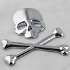 Auto Camion Auto Metallo 3D Teschio Testa Logo Emblema Adesivo Decalcomania Autoadesivo Distintivo Auto Moto Accessori Decorativi Argento