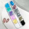 12 Grids Star Sequin Five-Pointed Star Colorful Nail Art Charm Sparkle 3D Nail Rivet Nail Decor Diy Manicure Accessories