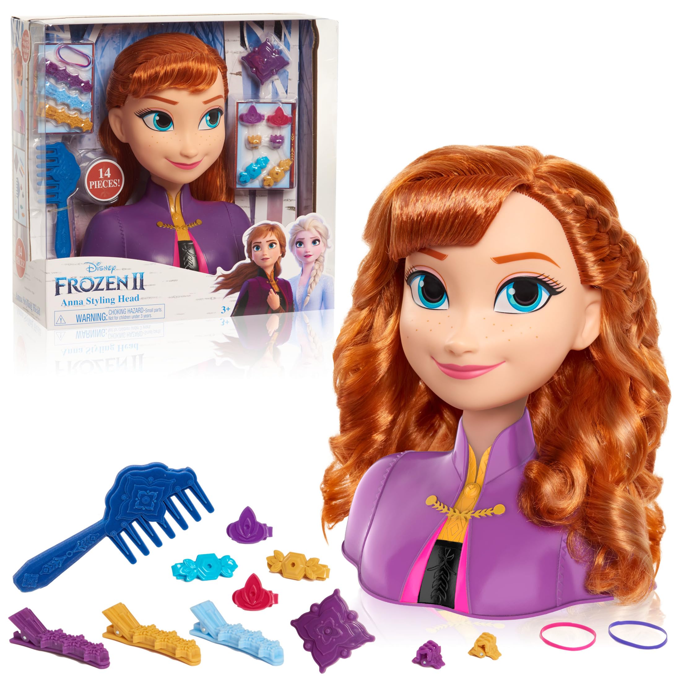 

Just Play Disney Frozen 2 Anna Styling Head, Princess Toy for Girls, Stylish Hair Accessory [Parallel Import]