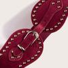 Spicy Girl Suede Rivet Belt PU Leather Wide Waistband Fashion Pu Leather Corset  Skirt Accessories