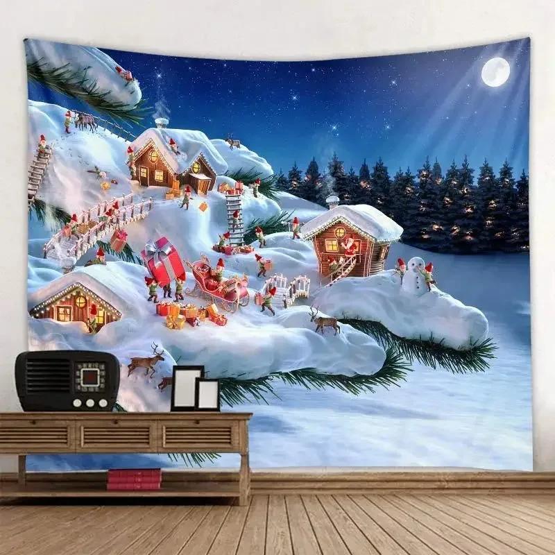 Christmas Party Background Living Room Bedroom Home Wall Decor Tapestry
