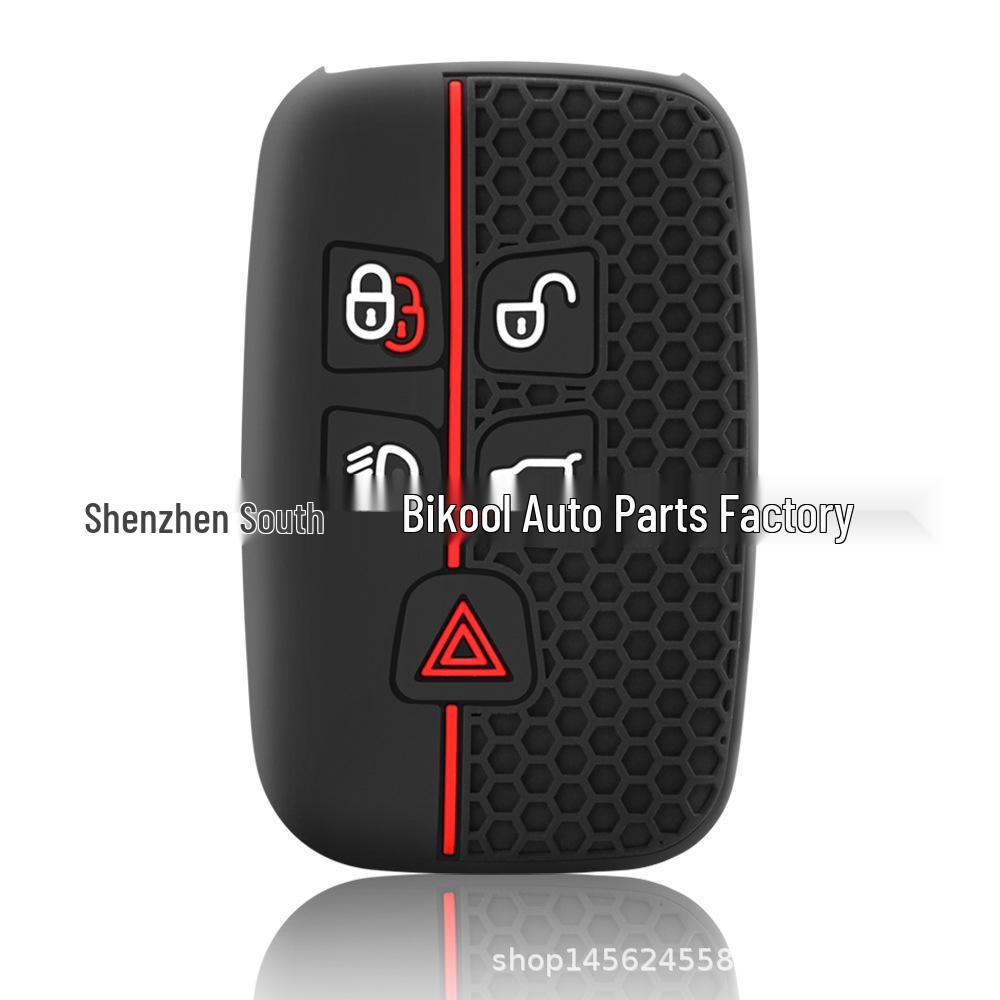 

5-Button Honeycomb Silicone Key Cover for Land Rover Evoque, Discovery 3 & 4, Freelander 2, Velar, Range Rover чёрный