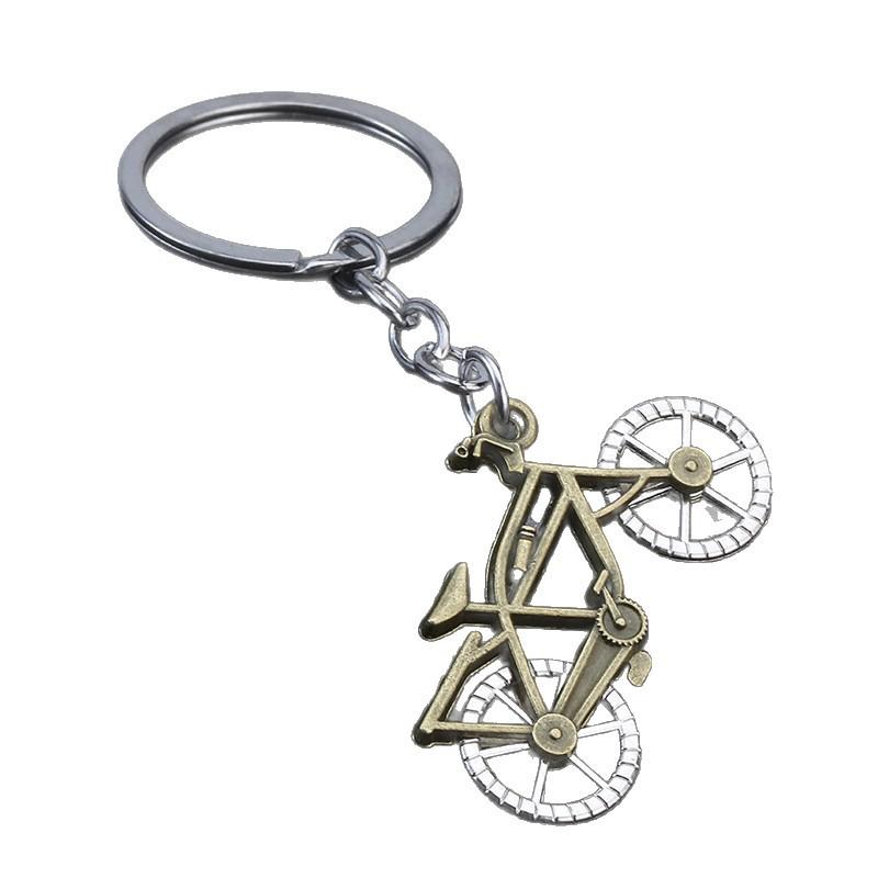 3D Dreidimensionales Metall Fahrrad Schlüsselanhänger Rucksack Schlüsselanhänger Personalisierung Abenteuer Abzeichen Schlüsselanhänger Ring Geschenk