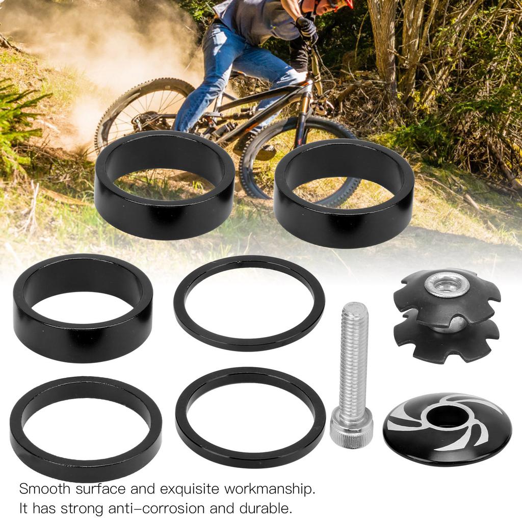 6Pcs Bike Headset Spacer Aluminium Alloy Handlebar Stem Spacers for Mountain Bike