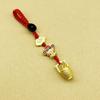 Mobile Phone Strap Pendant: Lion Dance, God of Wealth, Family Trio Gold-Swallowing Beast Alloy Keychain