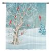 Christmas Winter Tree Snowflake Cardinal Bird Sheer Window Curtain Tulle Curtains for Livingroom Bedroom Home Decor Voile Drapes