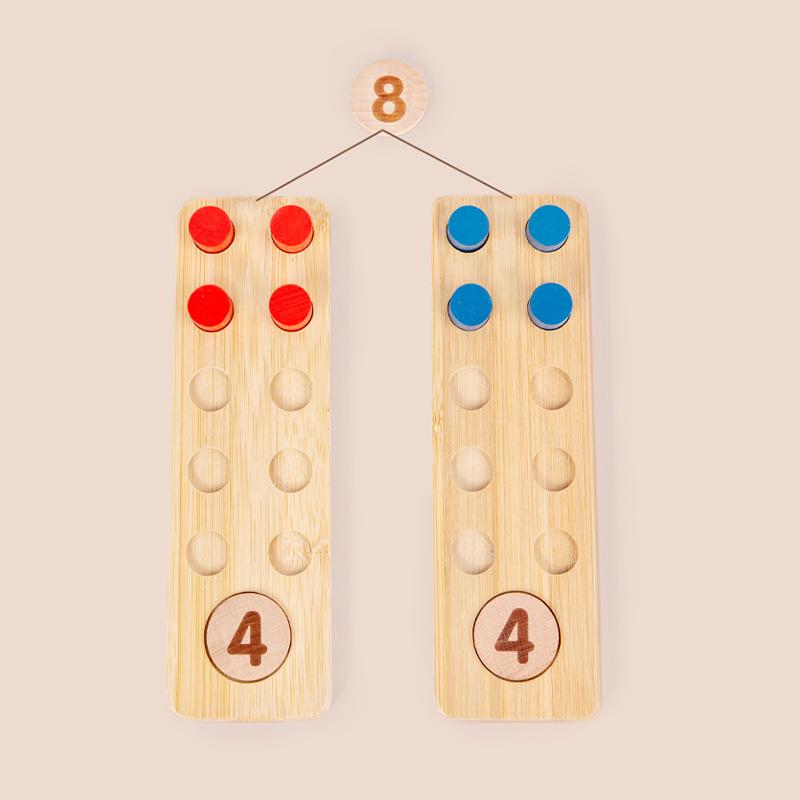 Ten grid array teaching aids, children's mathematics, number sense, enlightenment logic training, early education educational toys, wooden