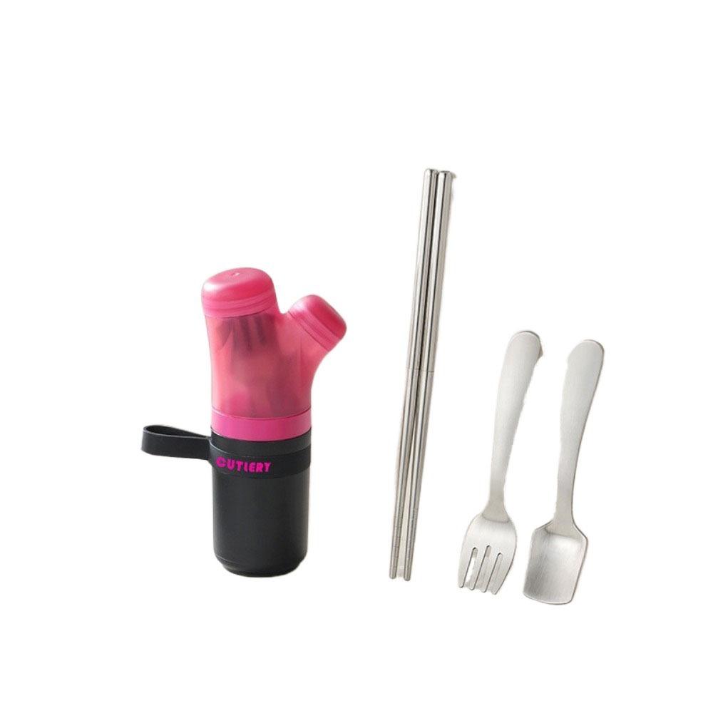 

Scallion Shape Spoon and Chopstick Set Dopamine Cutlery Set Practical Spoon Fork Office Style AS