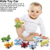 12Pcs Car Toys Set, Wooden Baby Toy Airplane Set, Educational Preschool Toys Traffic Construction Trucks Military Themed Fighter Jets Airplane Toy for