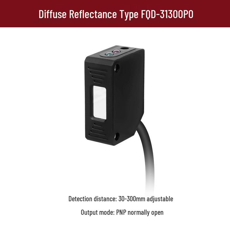Square Long-Distance Background Suppression NPN Photoelectric Sensor, Through-Beam & Diffuse Reflection.