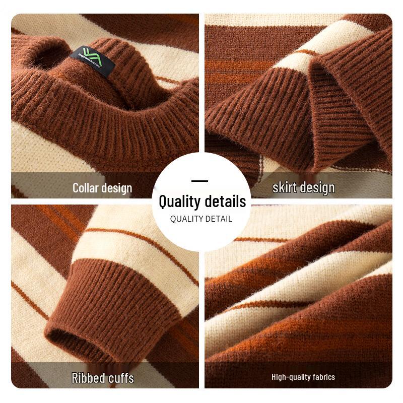 Fingercroxx IT Men's Striped Crewneck Sweater