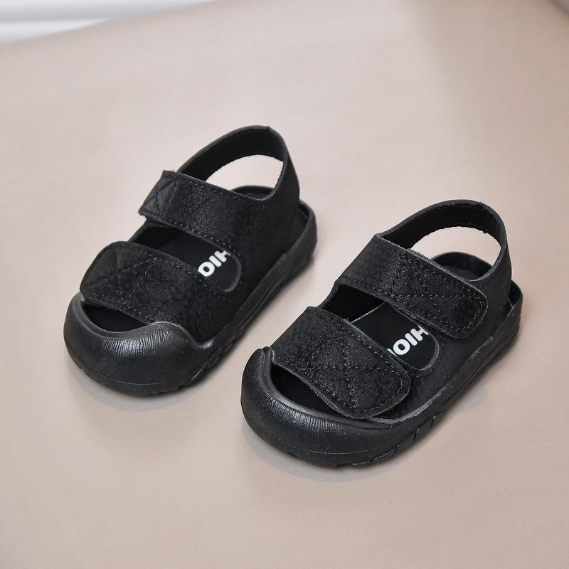 Unisex Baby Summer Sandals, Soft Sole Toddler Walking Beach Shoes 21 чёрный