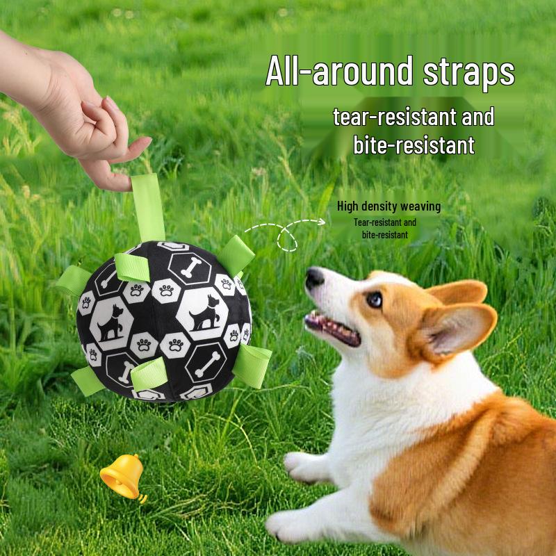 Outdoor Dog Football Toy: Sounding, Plush, Teething, & Self-Entertainment Training Ball
