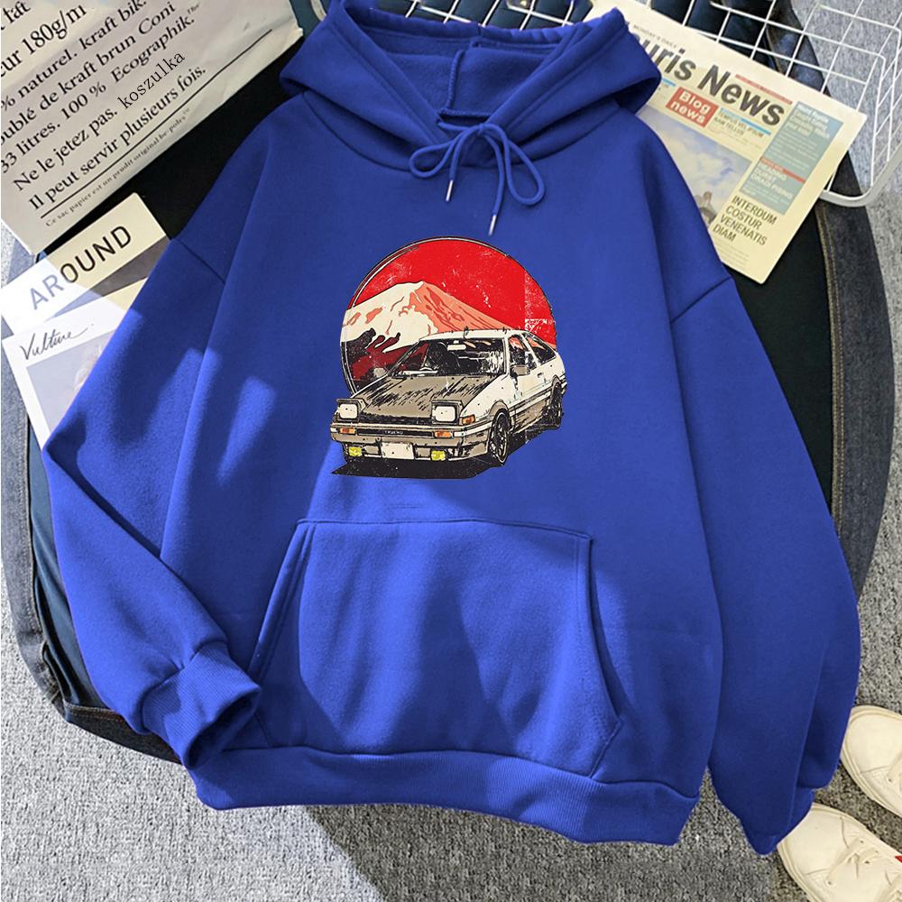 Drift Japanese Anime Hoody O-Neck Long Sleeve Sweatshirts JDM Car Clothes Men Women Moletom Tops