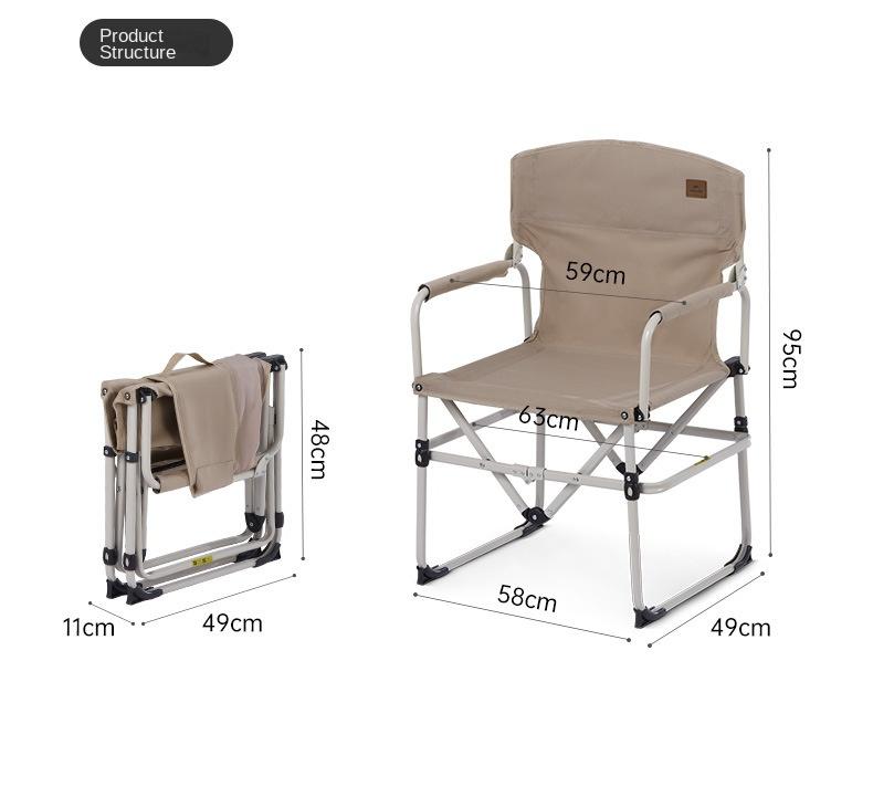 Folding V-shaped Director Chair Outdoor Portable Camping Leisure Chair Fishing Armchair Travel Chairs