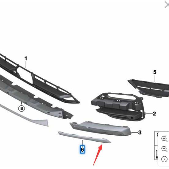 BMW X3 G08 Front Bumper Fog Light Frame Trim (51119477645/51119477646)