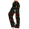 Women's Christmas Print Loose Fit Pajama Pants for Sleep and Home Relaxation
