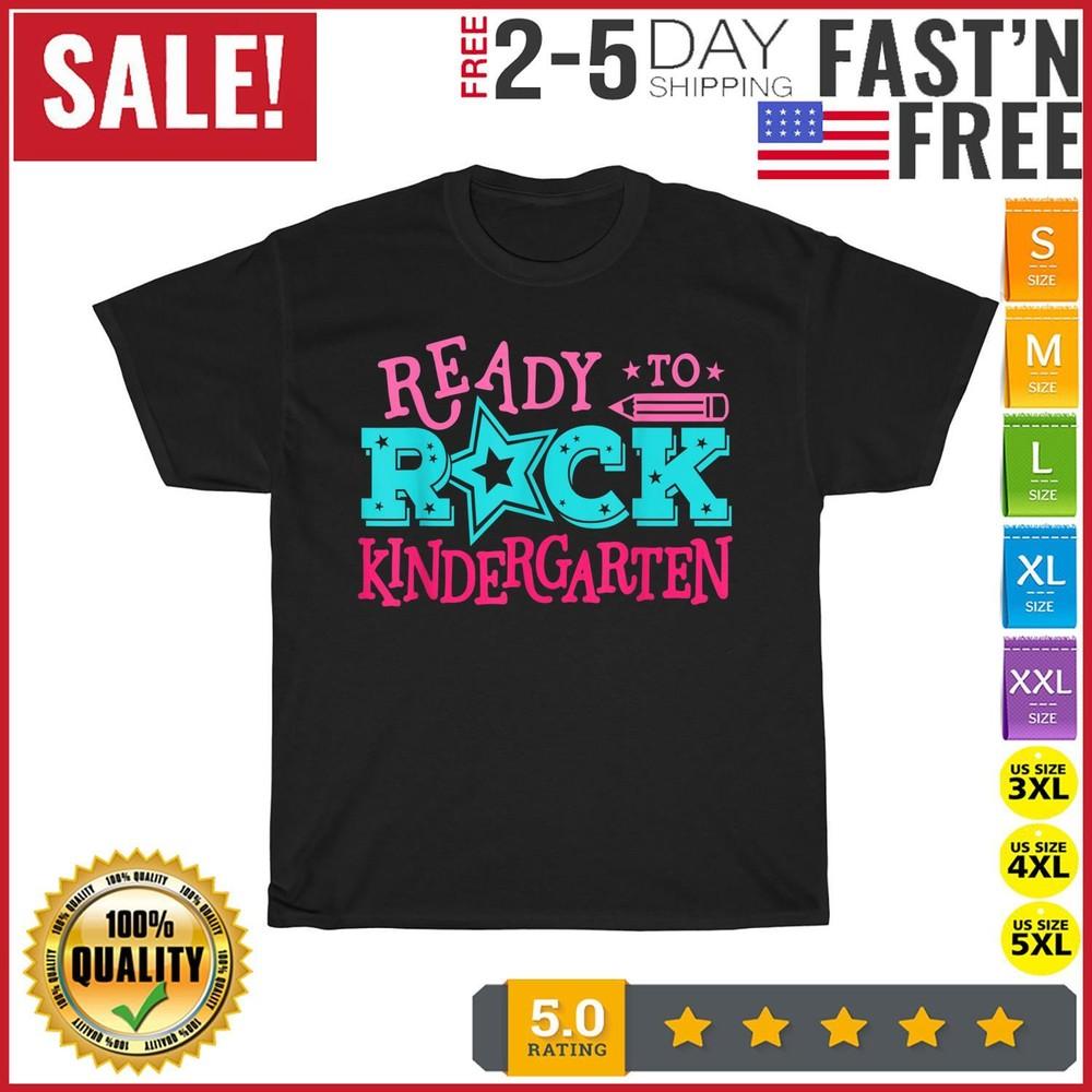 

Rock Kindergarten First Day of Kinder Team Teacher School T Shirt Men Women NEW S