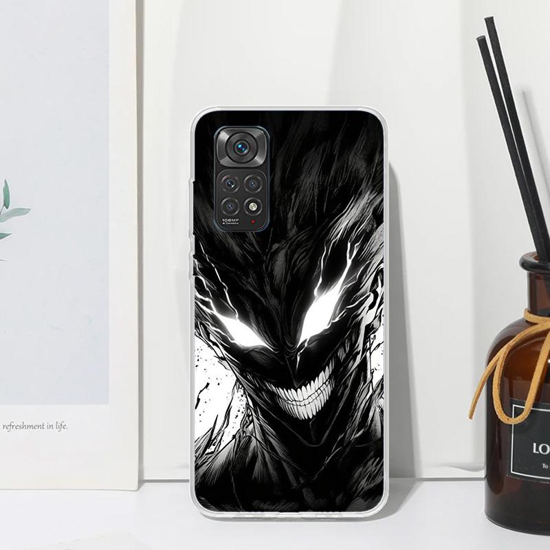 One P-Punch-Man Garou Phone Case For Xiaomi Redmi Note 15 13 14S 14 Pro Plus 12S 11S 10S 12 11E 10 11T Art Fundas Back Cover Red
