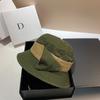 Designer Contrasting Color Bucket Hat Simple and Elegant Cotton Casual Hat Outdoor Travel Shading Foldable Basin Hat