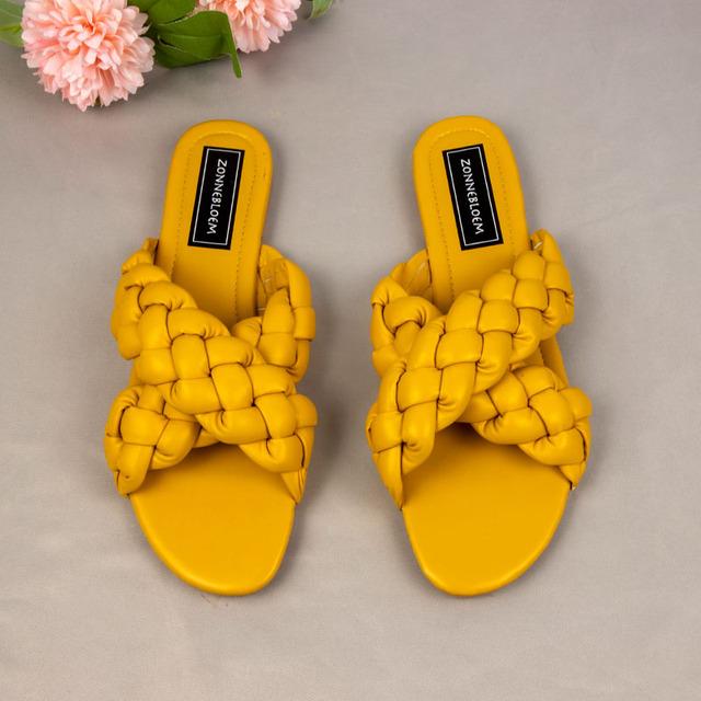 Summer Women Sandals Flat Heels Fashion Cross Woman Beach Shoes Outside Wear Brand Woven Large Size 41 Ladies Sandalias