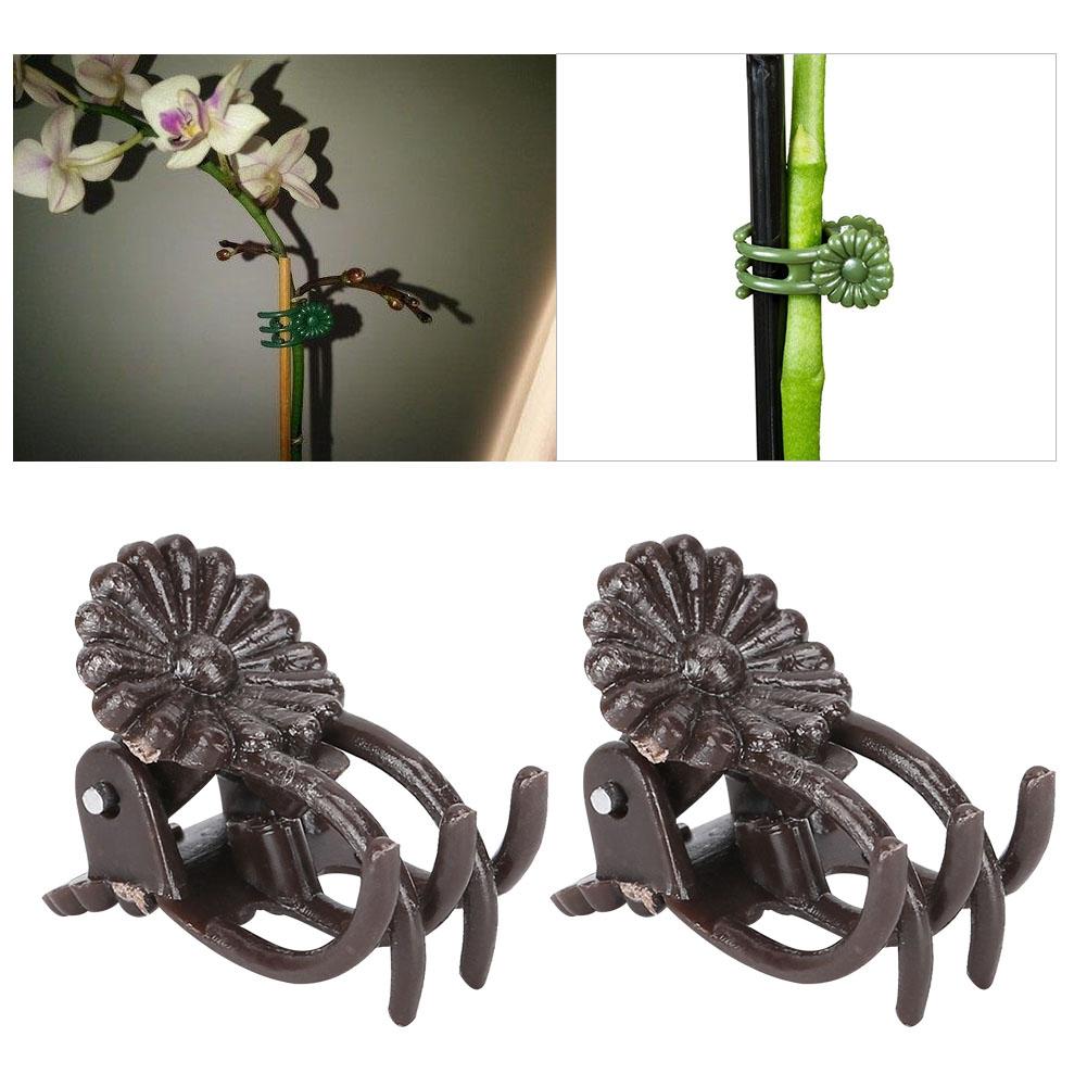 200Pcs Flower Shaped Plant Clip Orchid Stems Fixing Support Clips Garden Tool Accessories