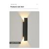 Outdoor Waterproof Wall Lamps Strip Aluminum Wall Lights 18W LED Black Wall Lamp Bedroom Exterior Outdoor Lighting Fixtures