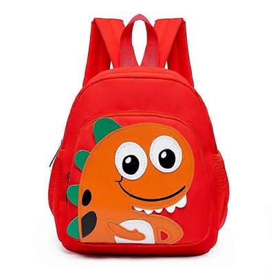 Cartoon Dinosaurier Rucksack für Kindergartenkinder im Alter von 2 bis 5 Jahren Rot