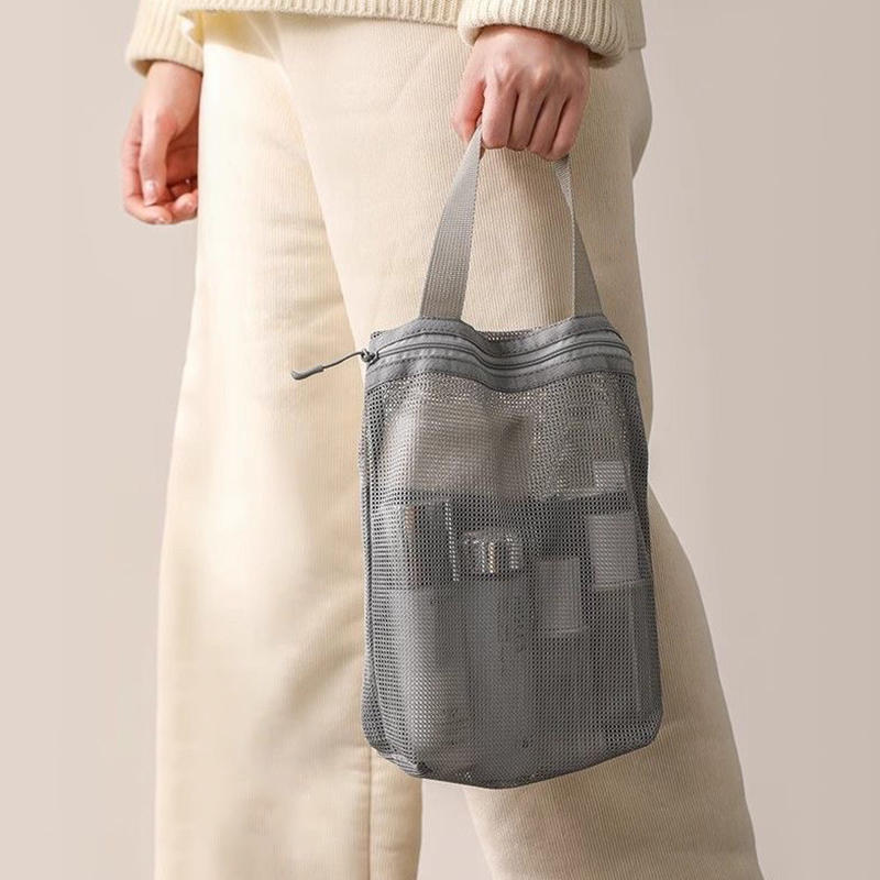 Large Capacity Storage Bag Shopping Bag Portable Toiletry Bag With Handy Handle Summer Beach Swimming Mesh Storage Bag NEW